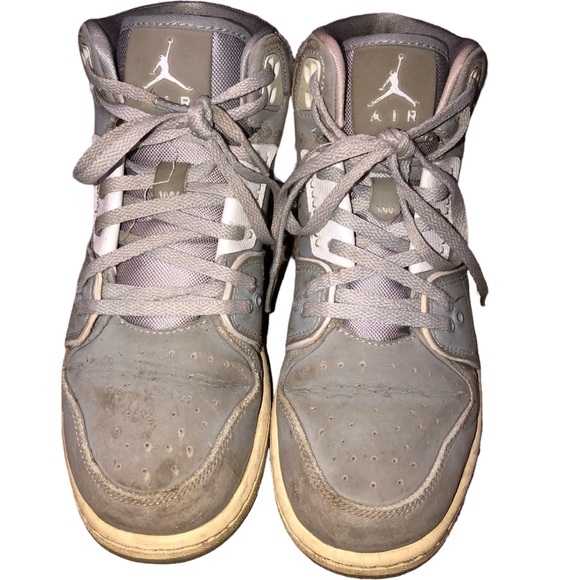 Youth Nike Air Jordan 1 Flight 2 Gray/White Sneakers - 6.5Y - Picture 10 of 13